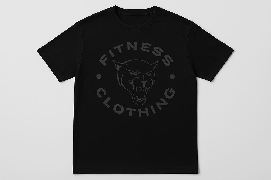 Förbättrad svart FITNESS CLOTHING t-shirt